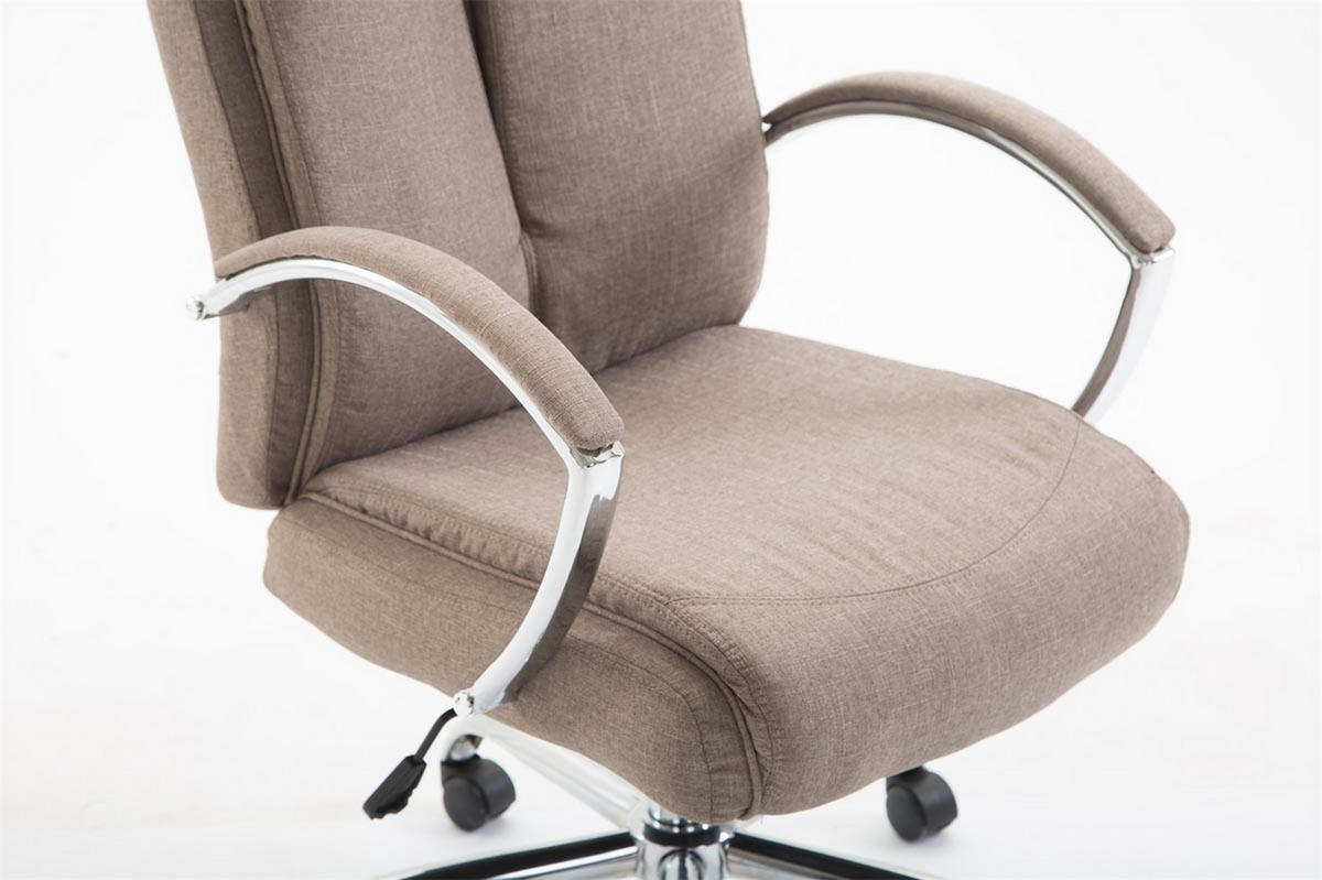 BÜROSTUHL Volute, Stoff Taupe - Taupe, Textil/Metall (65/125/73cm) - TPFLiving