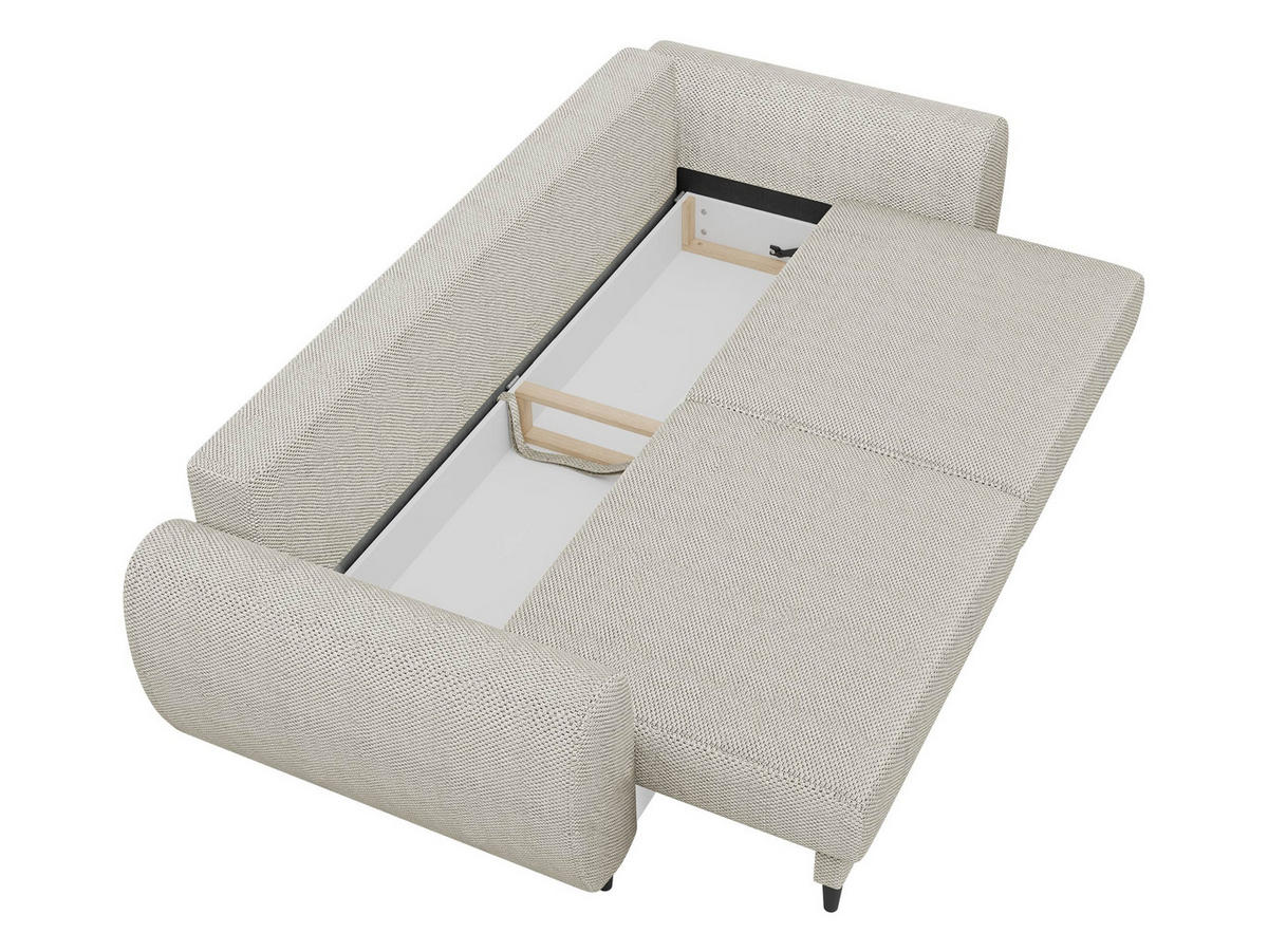 SCHLAFSOFA Sonia - Dunkelgrau/Schwarz, Holz/Textil (251/76/95cm) - MIRJAN24