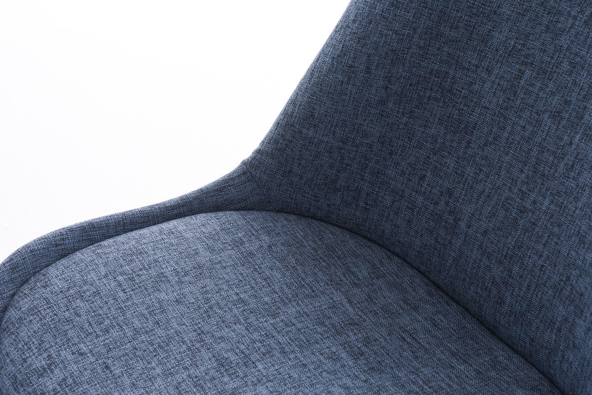 STUHL Stoff blau - Blau/Schwarz, Holz/Textil (47/84/59cm) - CLP