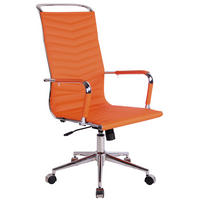 BÜROSTUHL Battle, Kunstleder Orange - Orange, Textil/Metall (57/120/65cm) - TPFLiving