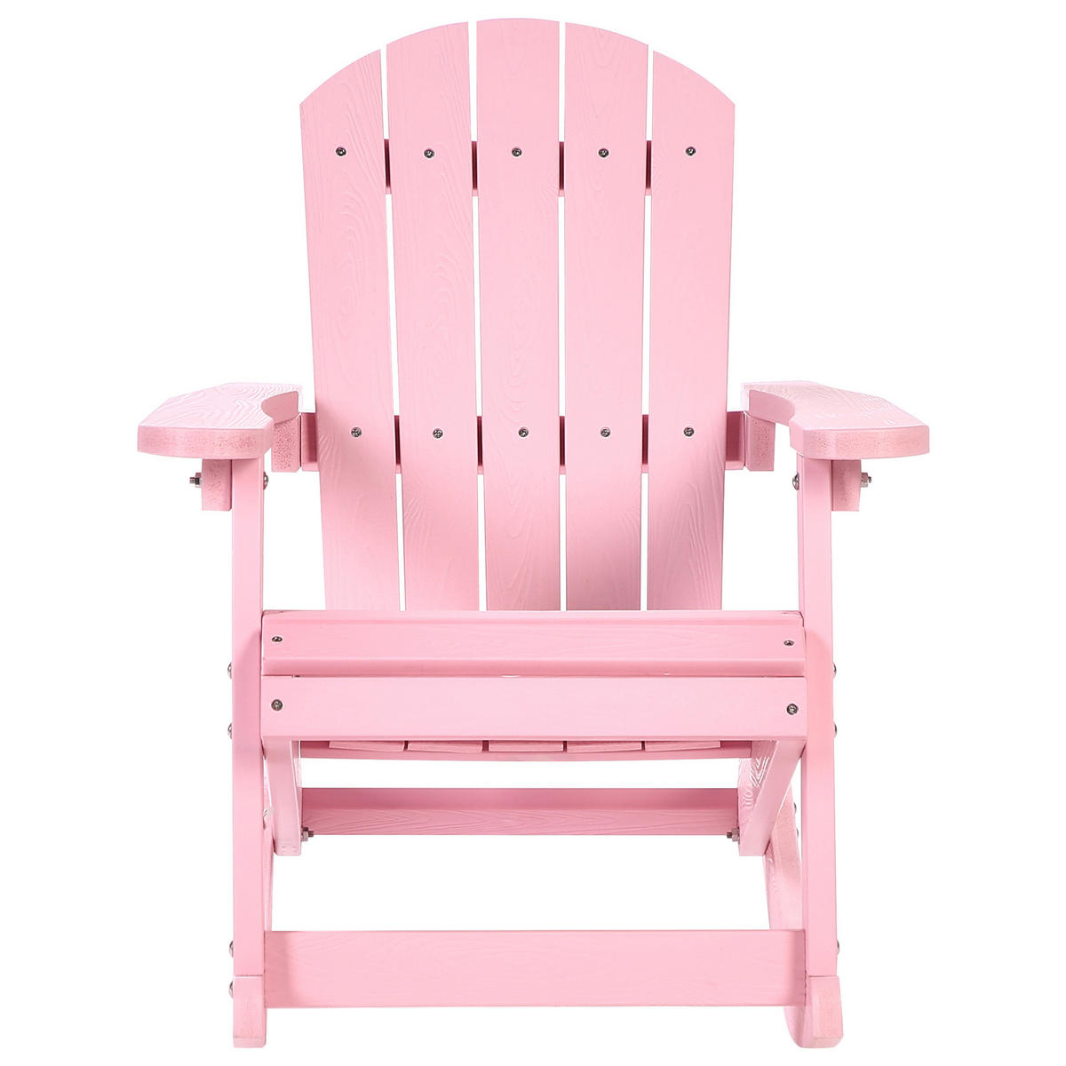 GARTEN-SCHAUKELSTUHL Rosa Adirondack - Pink, Kunststoff (52/67/68cm) - Beliani