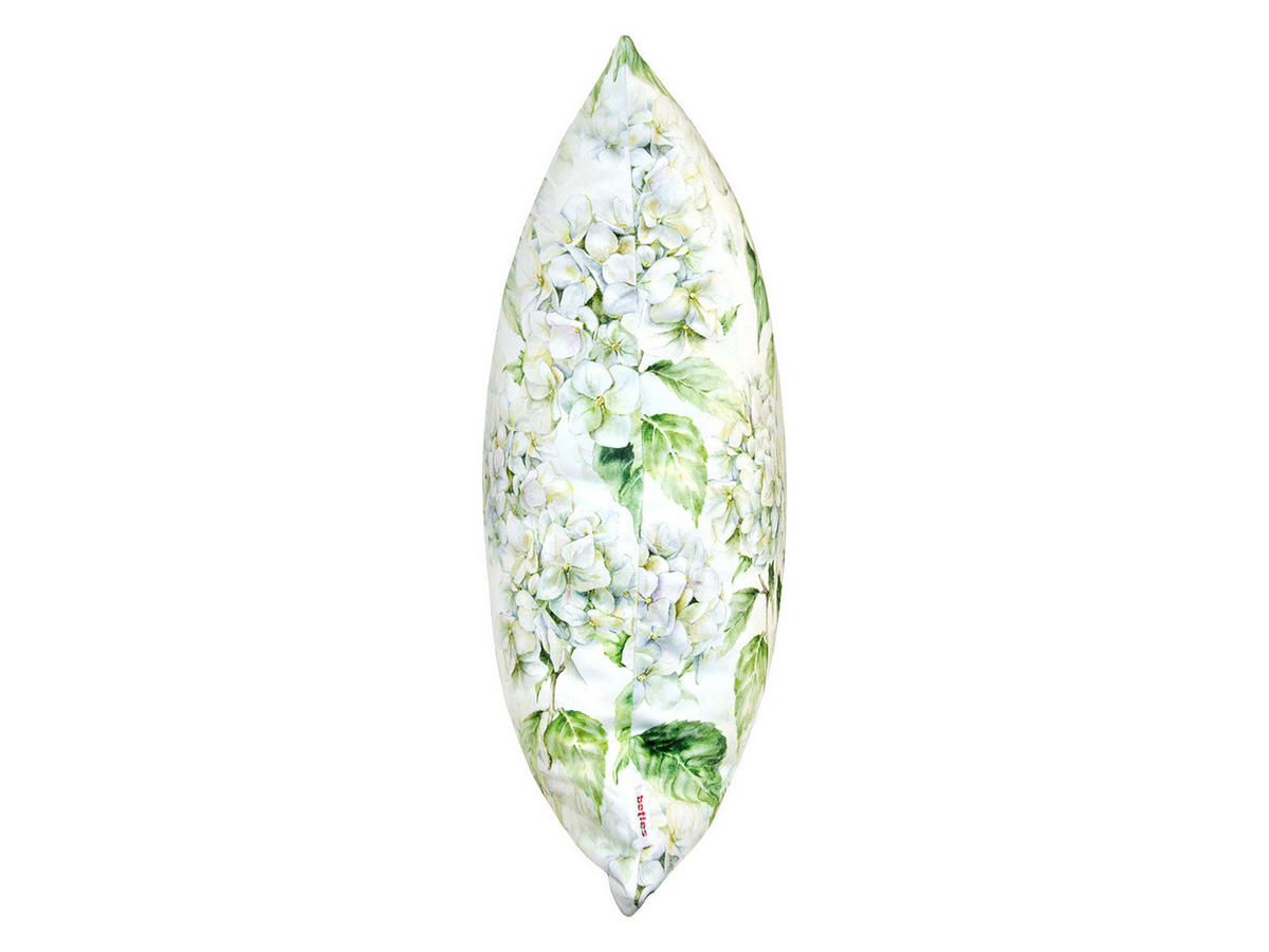 KISSENHÜLLE Landlust-Hortensie weiß 50/50 cm - Weiß/Grün, Textil (50/50cm) - beties Heimtextil