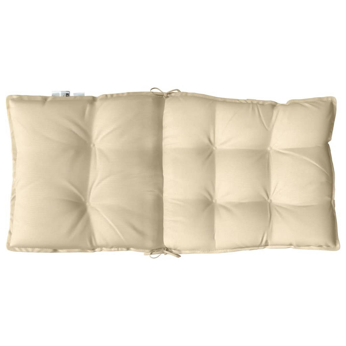 NIEDRIGLEHNER-AUFLAGEN 2Er Set Beige Oxford-Gewebe - Beige, Textil (50/7/100cm) - vidaXL