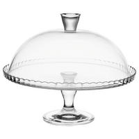 TORTENPLATTE mit Fuß und Haube Transparent 32/32/26 cm - Transparent, Glas (32/26cm) - Pasabahce