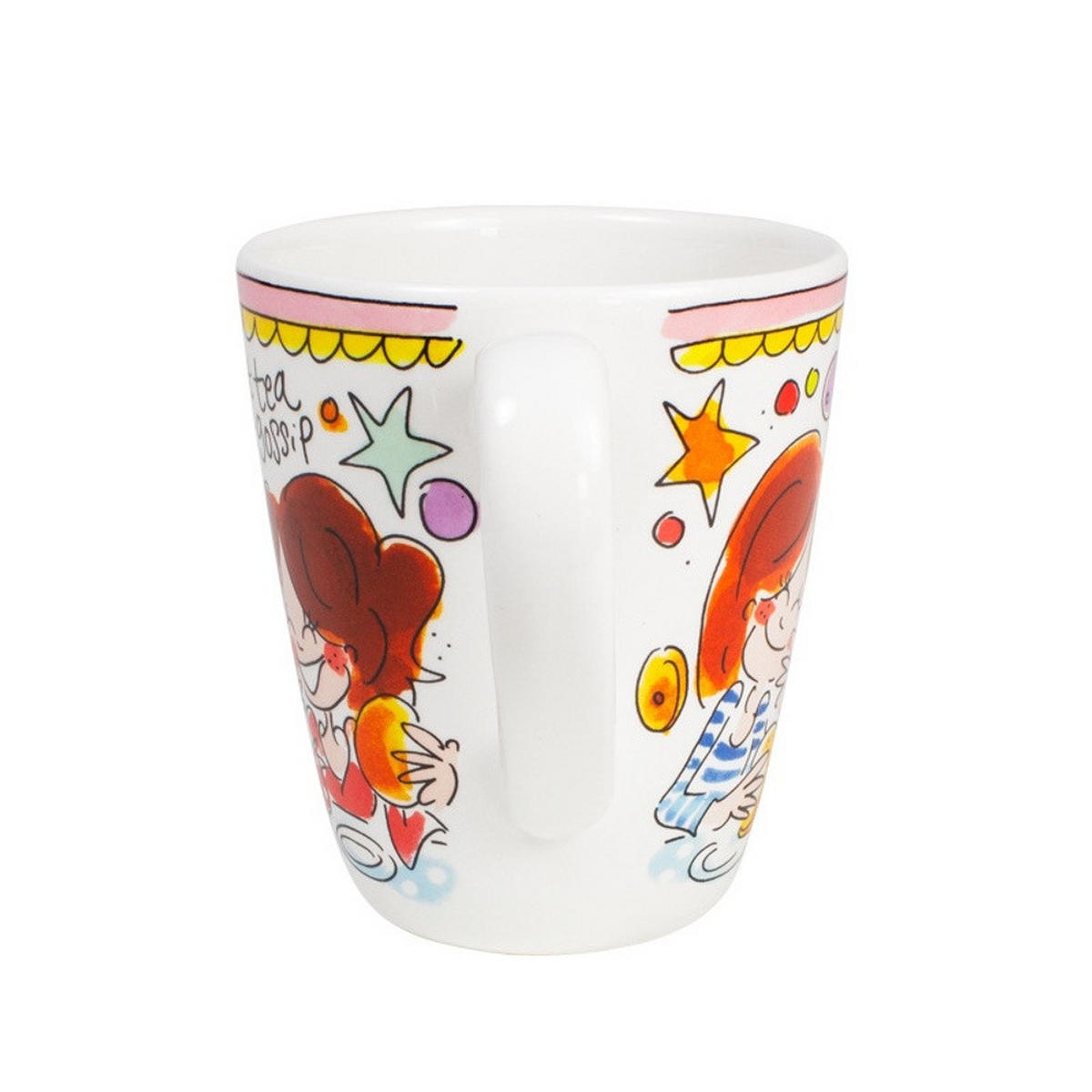 BECHER Rosa Rand in Bunt - 350 ml - Multicolor, Keramik (0.35L) - Blond Amsterdam