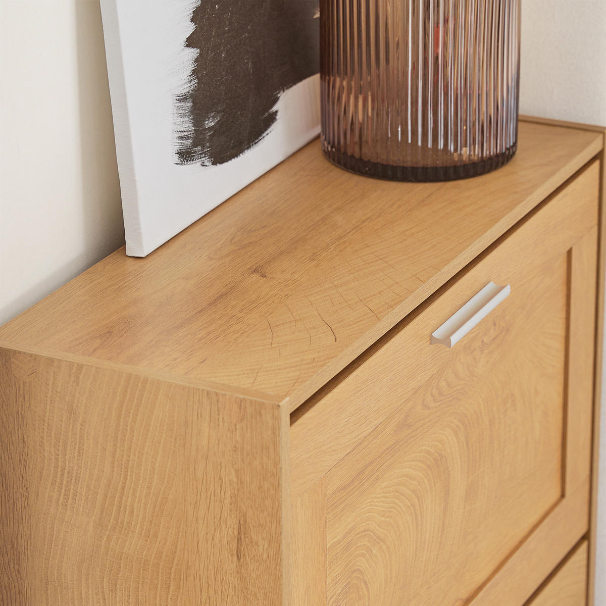 SCHUHSCHRANK Holz - Naturfarben, Holzwerkstoff (60/79/23cm) - SoBuy