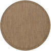 TEPPICH Outdoor Flachgewebe Uni-Farbe Polypropylen Balkon Braun Rund 120x120 - Braun, Textil (120/120cm) - KADIMA DESIGN