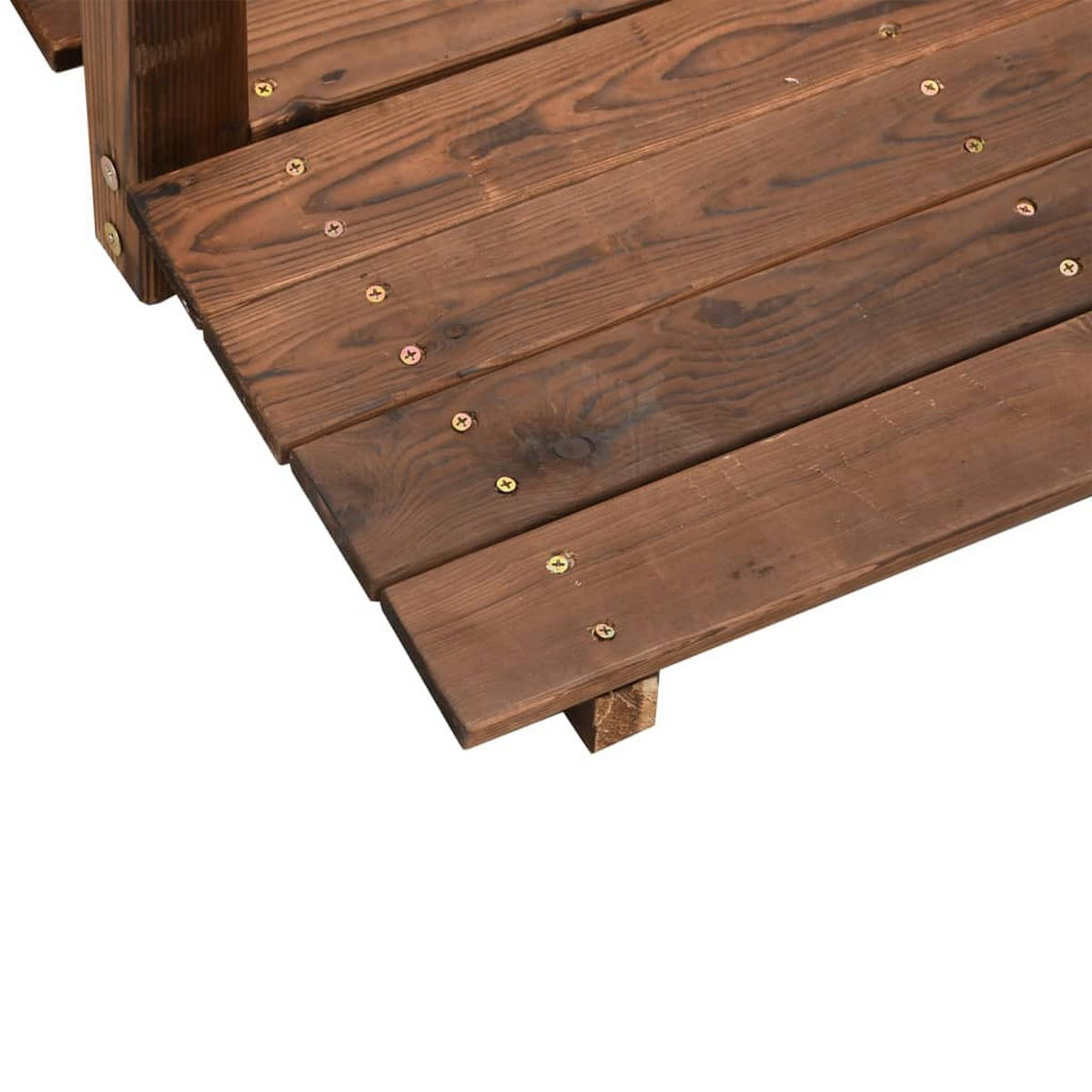 HOLZBRÜCKE mit Kettengeländer ROBBI Braun | 150x67x56cm | Gartenbrücke mit Geländer - Braun, Holz (67/150/56cm) - DELUKE