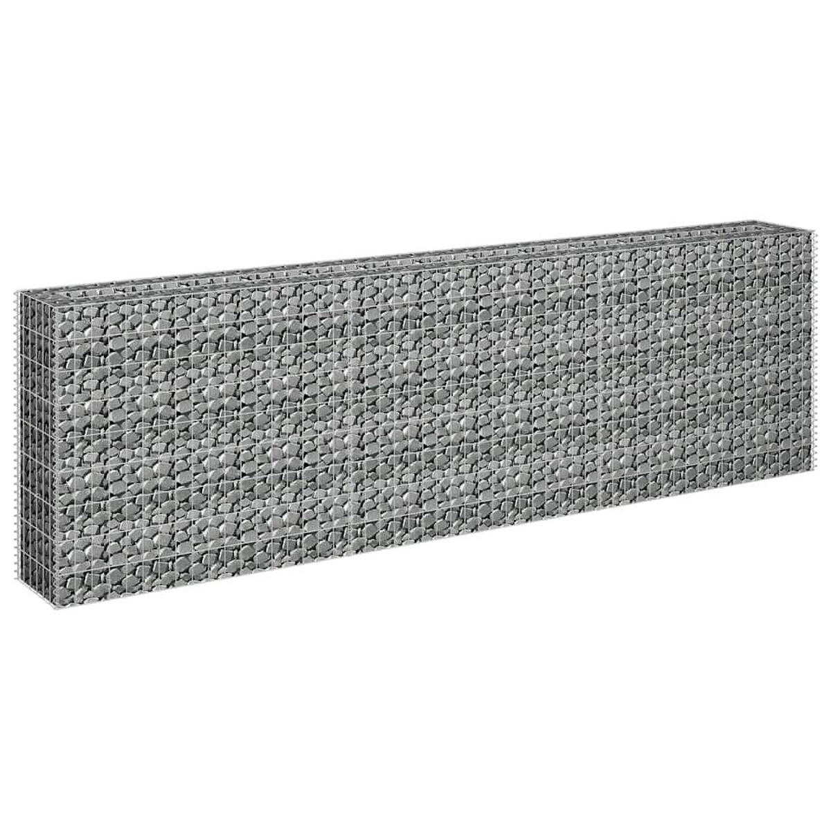 GABIONEN-HOCHBEET Verzinkter Stahl 270 x 30 x 90 - Silberfarben, Metall (270/90/30cm)