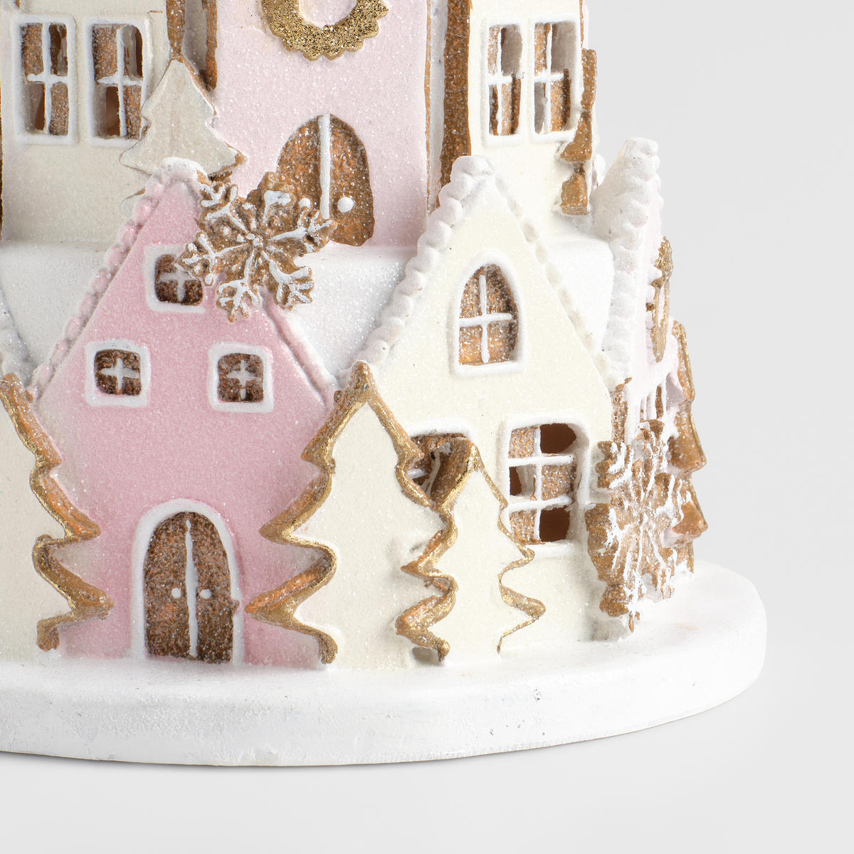 DEKOFIGUR Led SWEETHOUSE, 41 x 23 cm, Rosa, Beleuchtet Weihnachtsfigur, Weihnachtsdeko, Deko Wohnzimmer, Winter Christmas, XMAS Geschenk - Hellrosa, Kunststoff (23/41/23cm) - home&you