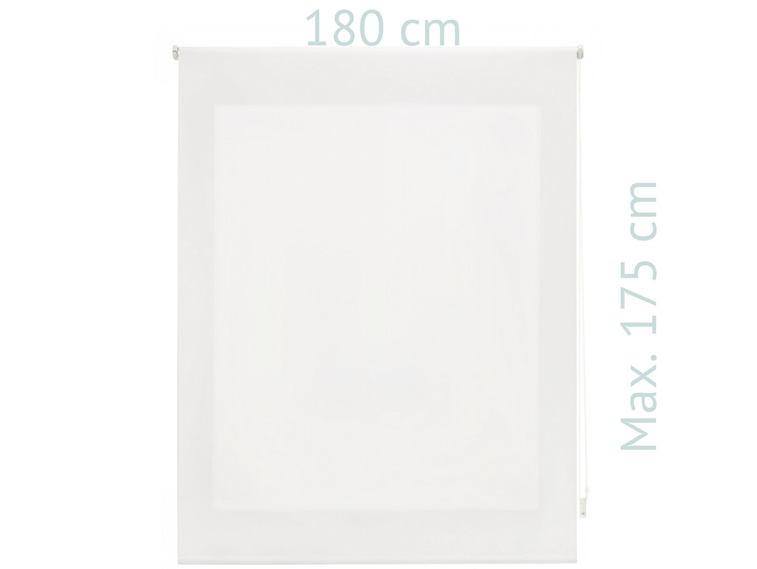ROLLO Polyester Transluzent Grauweiß 180x175 - Hellgrau, Textil (180/175/1cm) - Purline