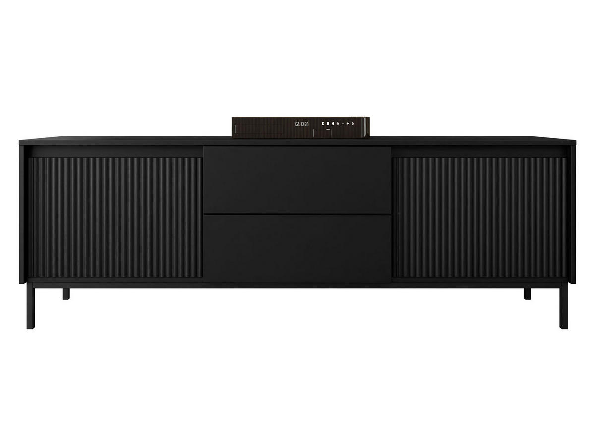 TV-ELEMENT Ozmi 2K2SZ - Schwarz, Holzwerkstoff/Metall (174/60/40cm) - MIRJAN24