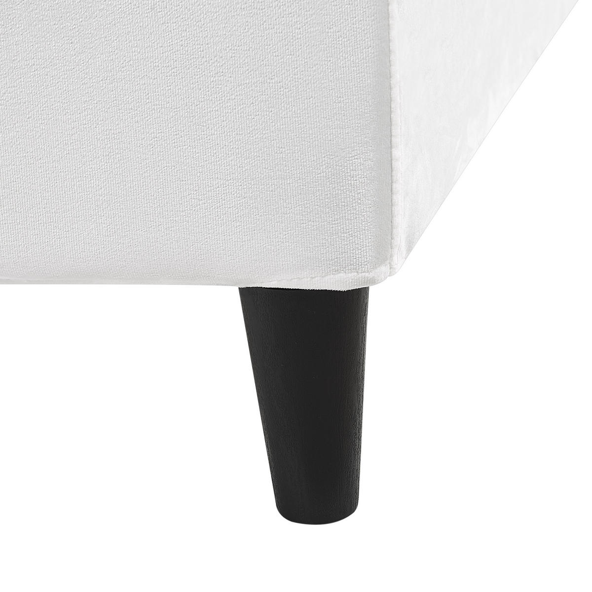 PAT TAPIȚAT 180/200cm alb Fitou - alb, material textil (180/200cm) - Beliani