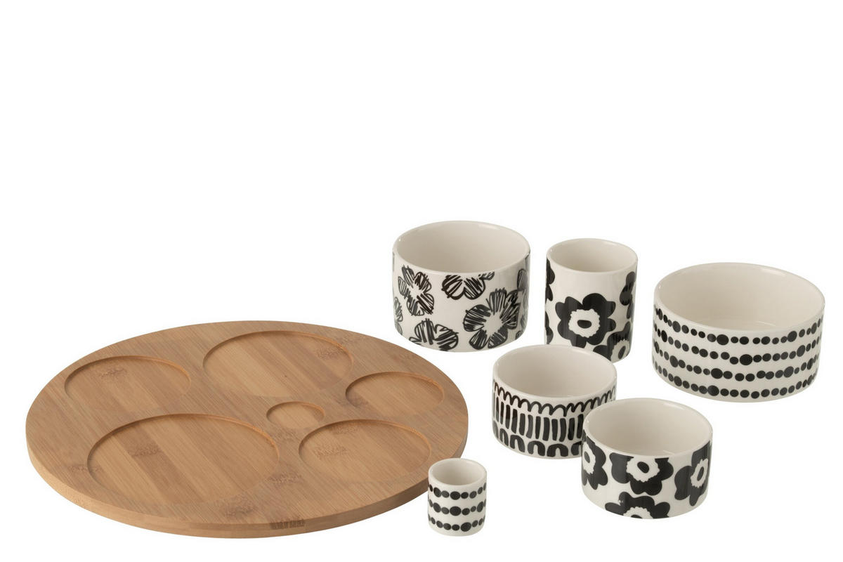 APERITIF-SET KERA - Weiß, Keramik (30/9/30cm) - J-Line