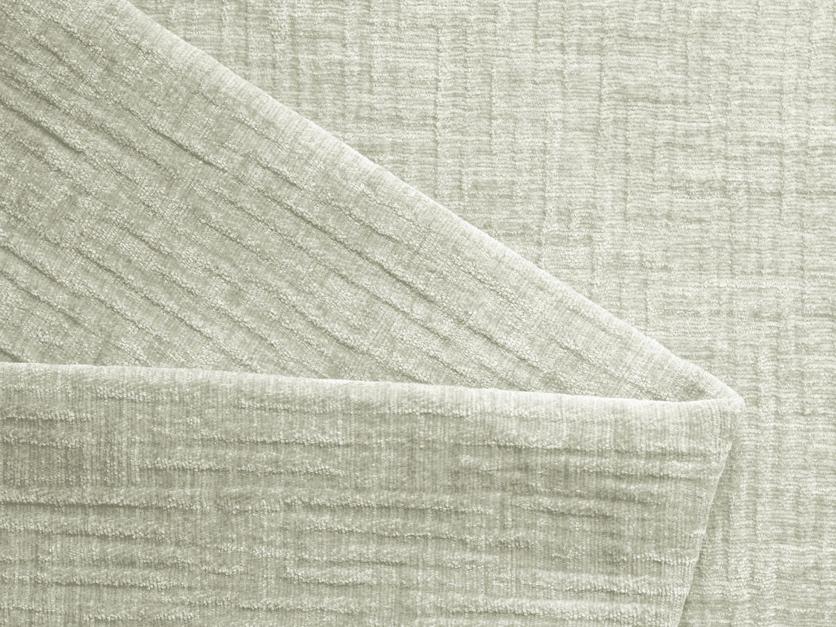 3-SITZER SOFA Links Chenille Stoff Weiß - Weiß/Braun, Holz/Textil (258/73/95cm) - Makamii