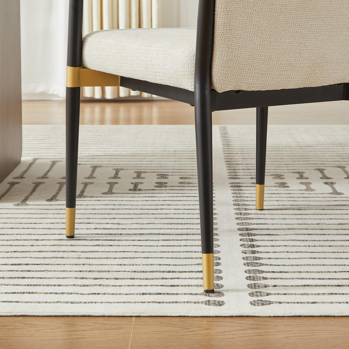 ESSZIMMERSTUHL 2er-Set mit Armlehnen und Stoffkissen, Creme - Beige, Textil (49/102/59cm)