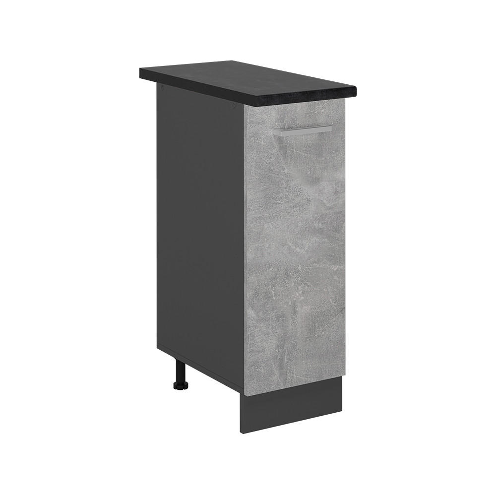 APOTHEKERSCHRANK R-Line Beton 30 cm , AP Anthrazit - Schieferfarben/Anthrazit, Holzwerkstoff (30/81.6/60cm) - Vicco