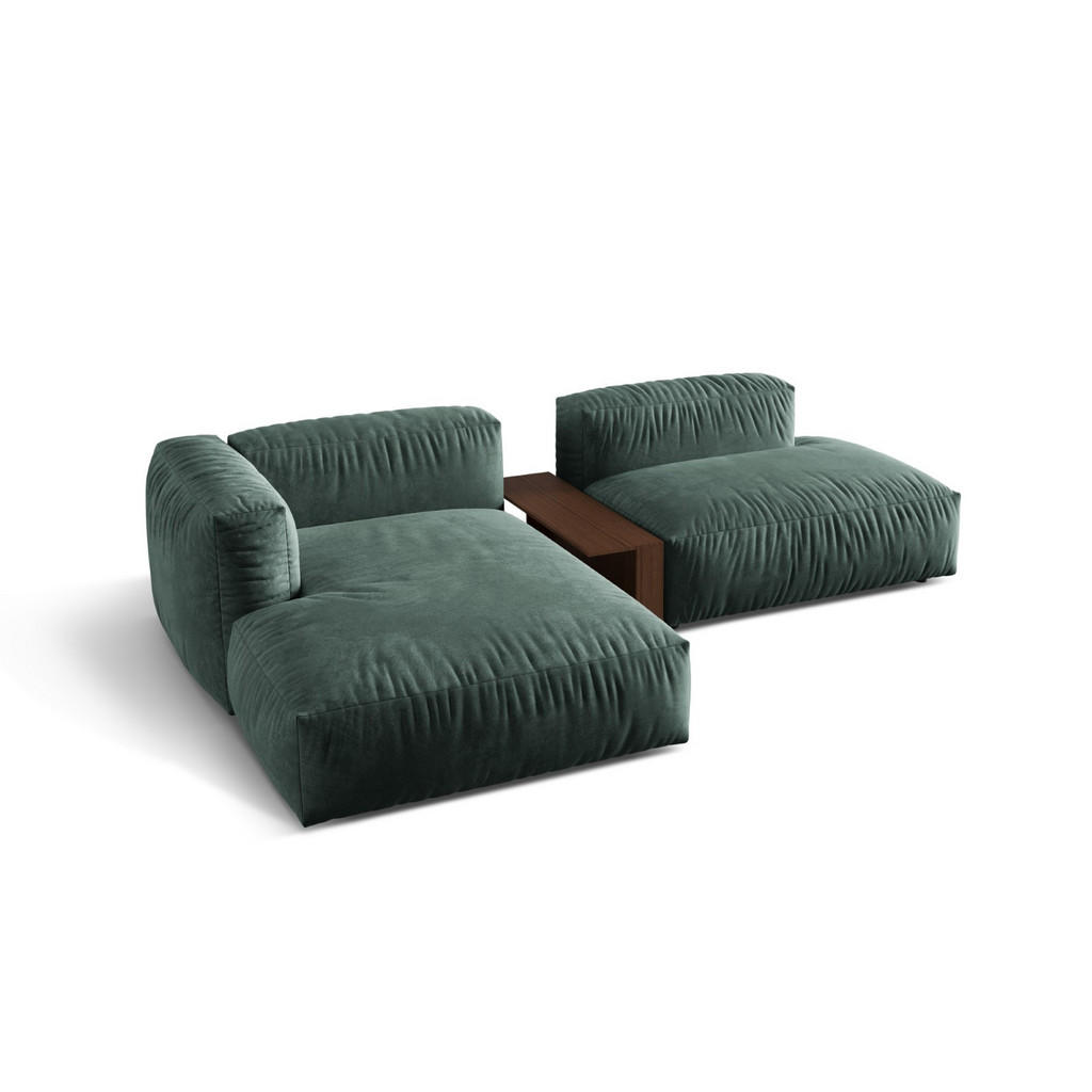 Thumbnail - Micadoni Ecksofa, Salbeigrün, Textil, 2-Sitzer, L-Form, 285x176 cm, Hergestellt in Europa, Oeko-Tex®, Wohnzimmer, Sofas ...