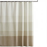 DUSCHVORHANG 180x180 cm mit 12 Haken - Beige, Textil (180/180cm)