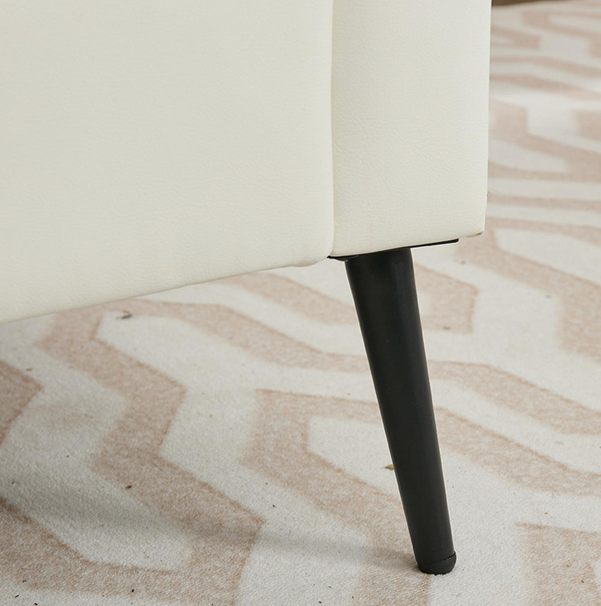 SESSEL aus Kunstleder 80x68x80 cm in Weiß mit Kopf- und Lendenkissen - Weiß, Textil (68/80/80cm) - Modfu