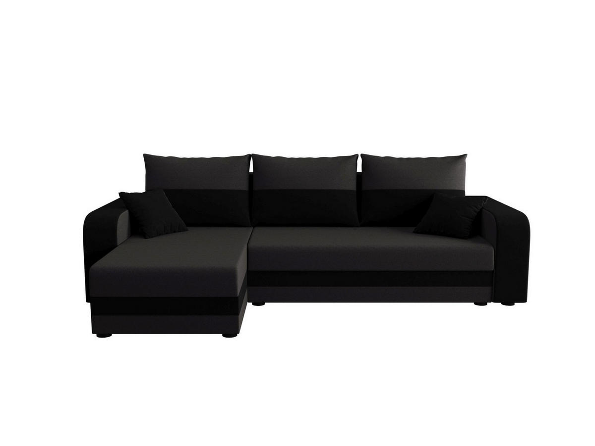 ECKSOFA HEWLET L BIS Sawana 05+14 Links mit Schlaffunktion - Dunkelgrau, Textil (240/140cm) - Bedante