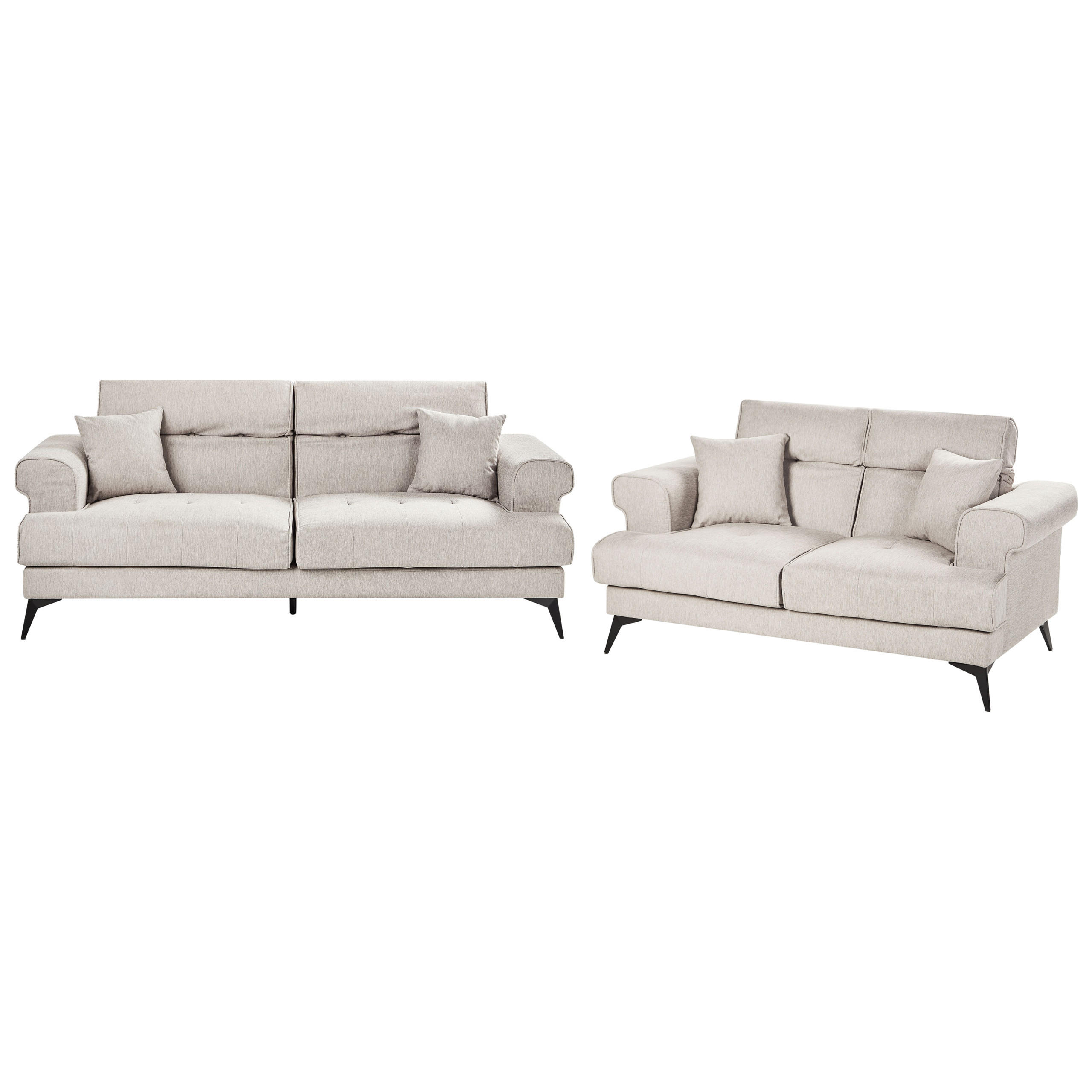 SET CANAPELE cu 5 locuri textil taupe Skive