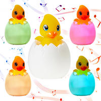 LED-AKKU-NACHTLICHT - mit Schlummermelodien, Fernbedienung und Farbwechsel für Kinder - Gelb, Kunststoff (8.5/8.5/13cm) - Northpoint