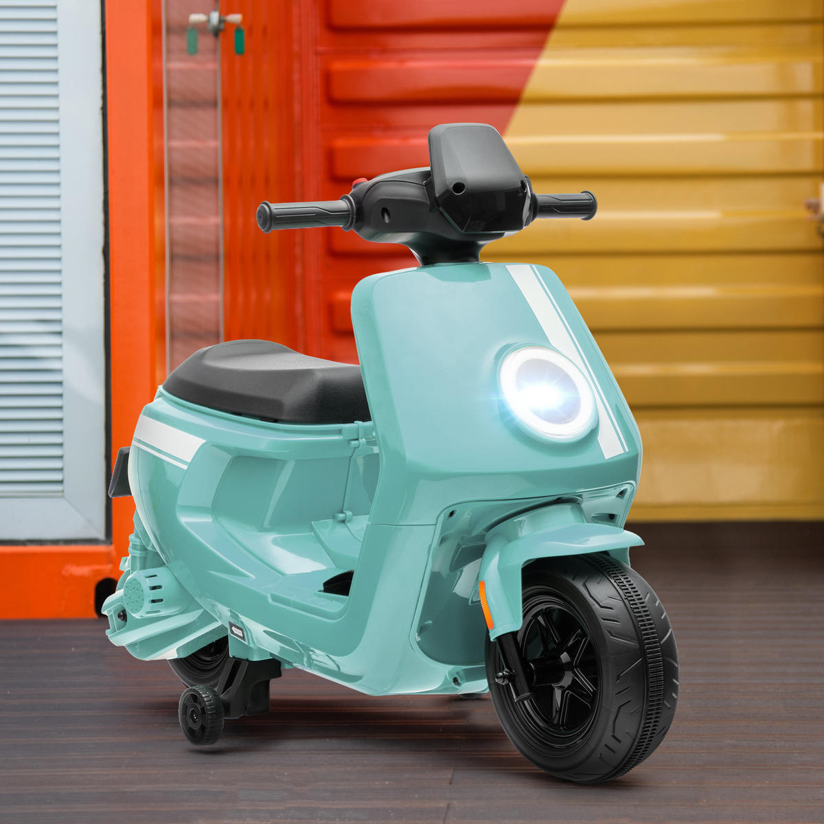KINDER Elektro-Motorrad - Grün, Metall (90/39/61cm) - AIYAPLAY