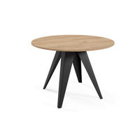 ESSTISCH Gerda - Honigeiche/Schwarz, Holzwerkstoff/Metall (90/90/76cm) - Meblini