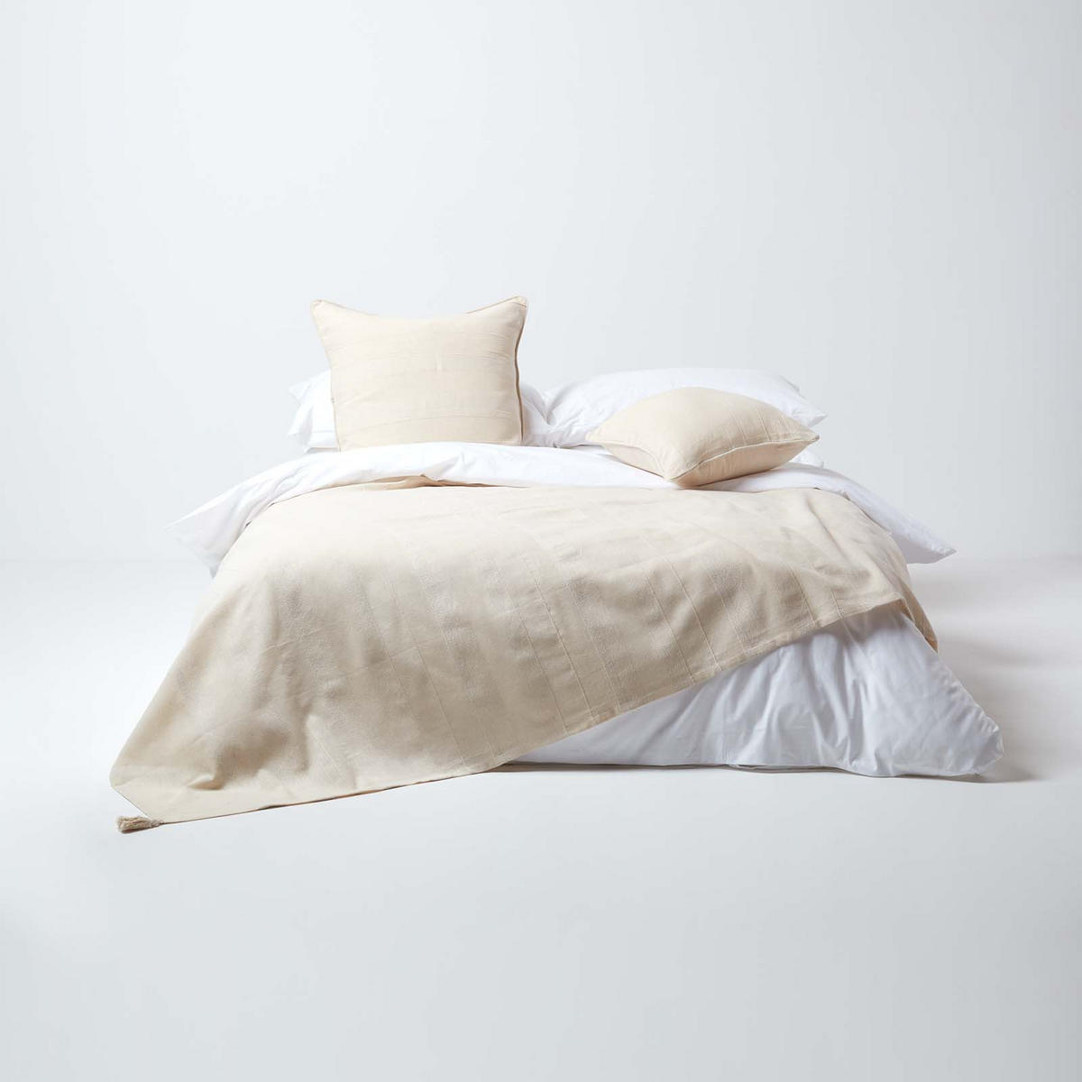 ÜBERWURF Rajput 225/255 cm, 100% Baumwolle - Naturfarben, Textil (225/255cm) - Homescapes