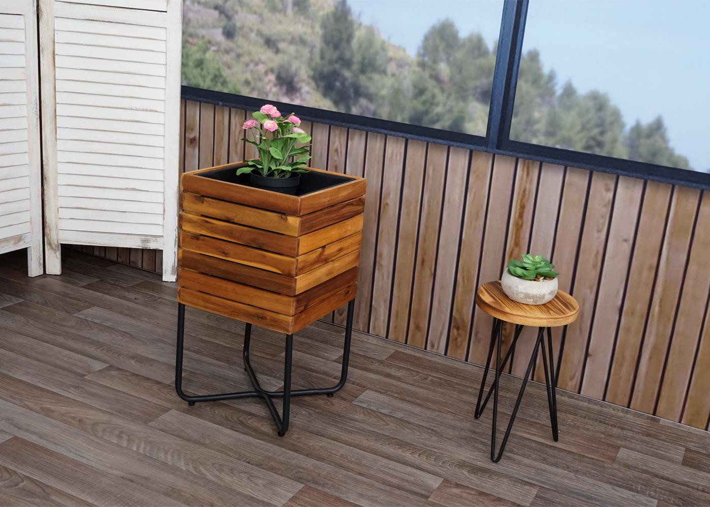 PFLANZKASTEN Braun - Braun, Holz (33/60/33cm) - MCW