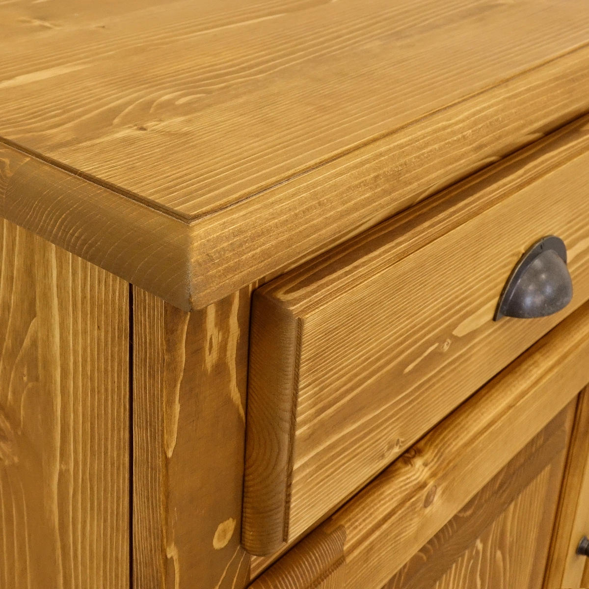 KOMMODE aus Massivholz CHARLOTTE 3 - Hellbraun, Holz (160/91/48cm) - Seart