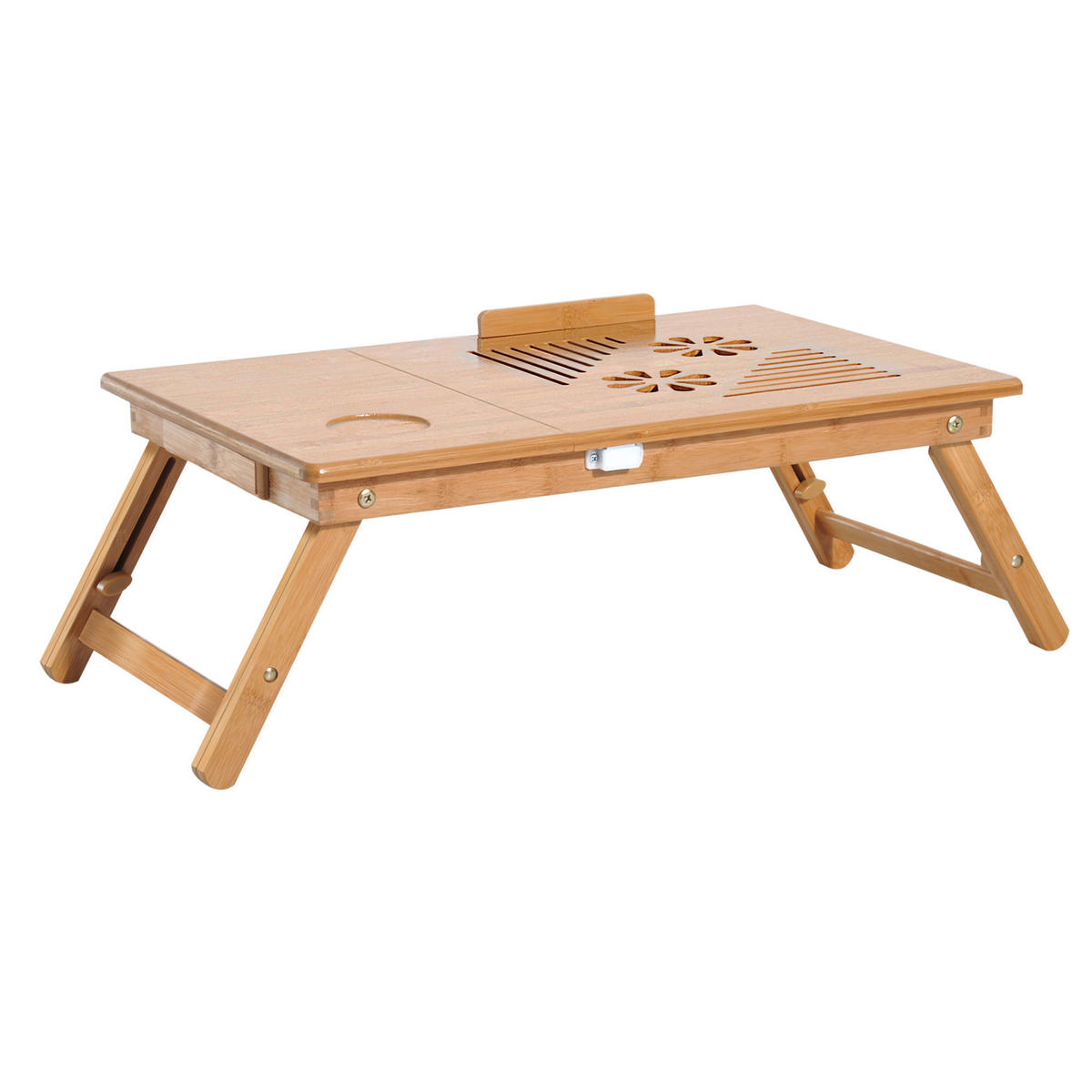 LAPTOPTISCH DE-16684 Bambus, höhenverstellbar & neigbar Natur - Naturfarben, Naturmaterialien (55/35/325cm) - ComfortXL