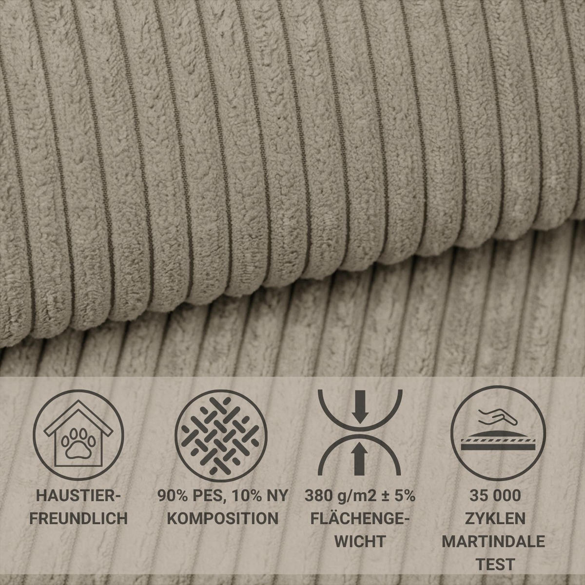 POLSTERBETT Voliera Beige 160/200 cm im Samtstoff - Birkefarben/Beige, Holz/Holzwerkstoff (160/200cm) - Maison de Reve