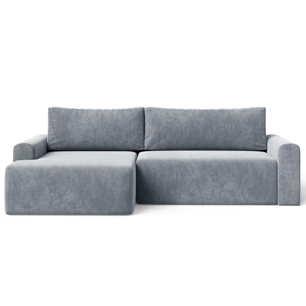 ECKSOFA MILO LARGE mit Schlaffunktion, Bettkasten und Cordbezug, Links - VIBE 95 - Dunkelgrau, Holz (270/142cm) - Dekori_Interiors