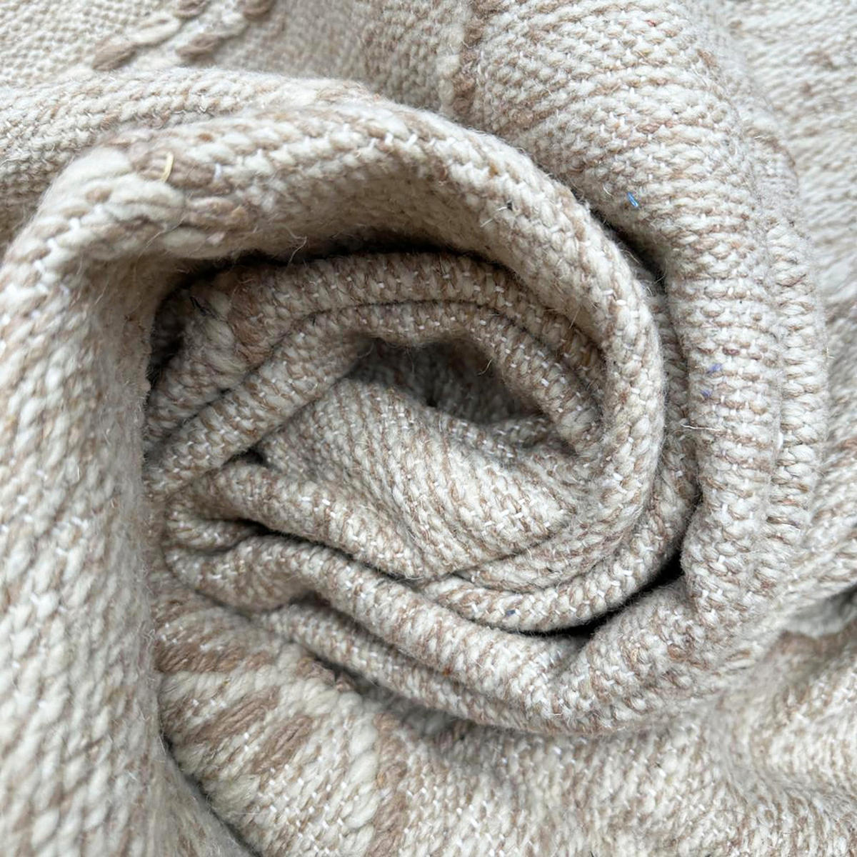 BERBERTEPPICH aus reiner Wolle 150x 247 cm - Beige, Naturmaterialien (150/247cm) - AFK Living