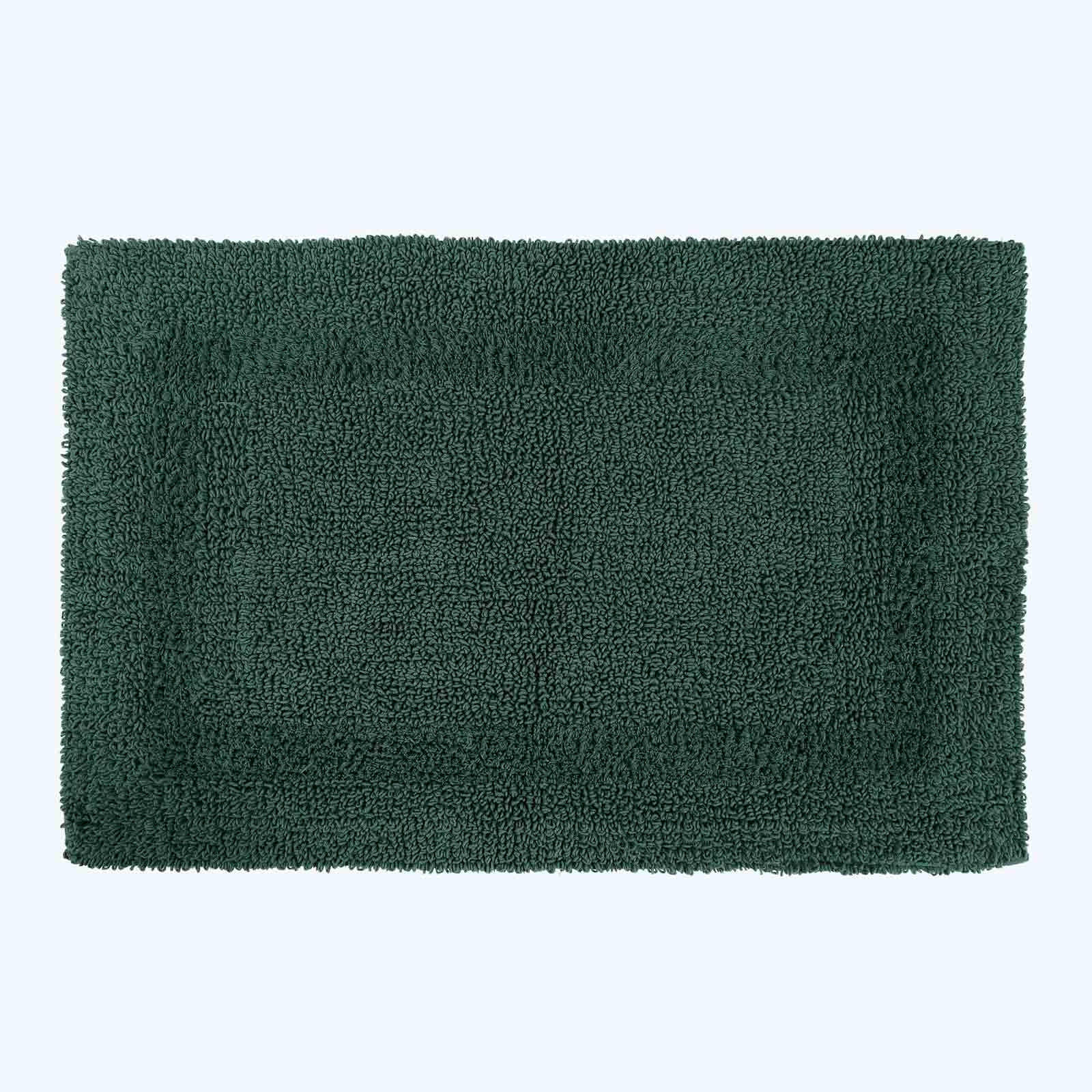BADGARNITUR 2-teilig, Badematte & WC-Vorleger, wendbar - Waldgrün, Textil (50/80cm) - Homescapes