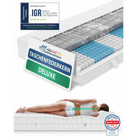 TASCHENFEDERKERNMATRATZE 3D Deluxe 140/200 cm H3 - 24cm Höhe & Tencel Bezug - Weiß, Textil (140/200cm) - AM Qualitätsmatratzen