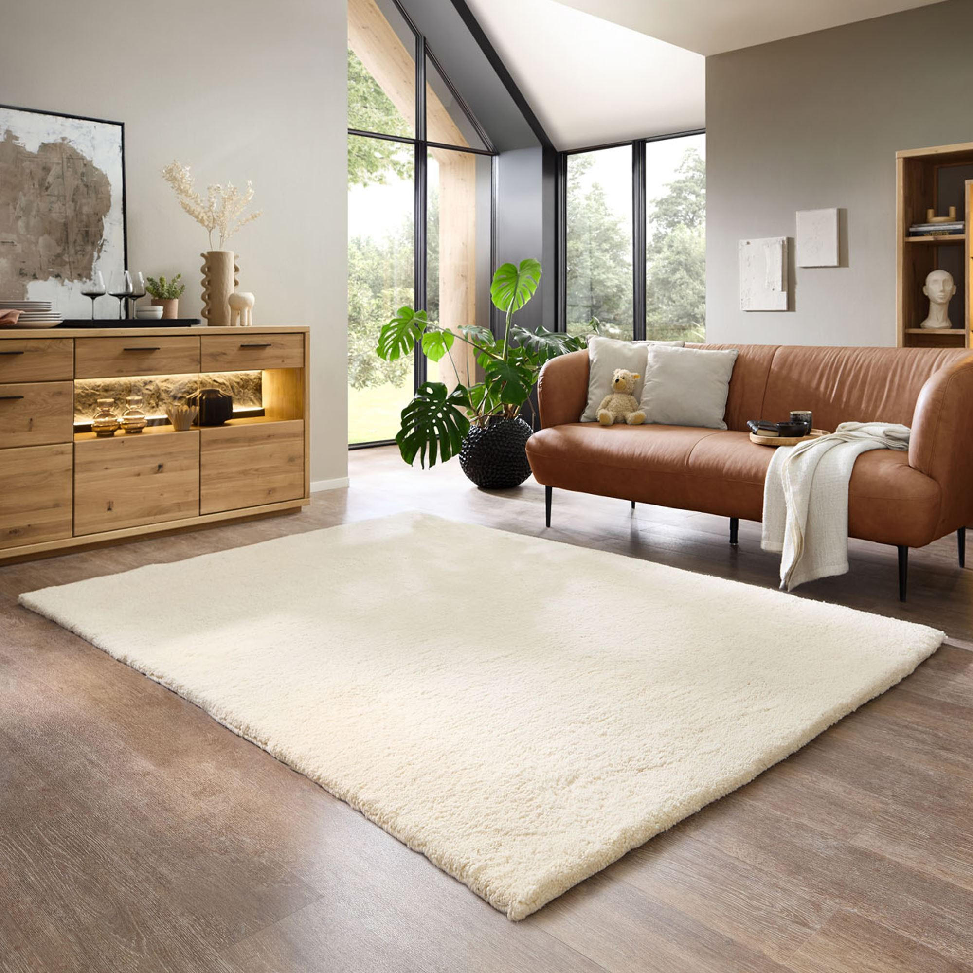 BERBERTEPPICH Maloronga 250x300 cm - Weiß, Textil (250/300cm) - THEKO
