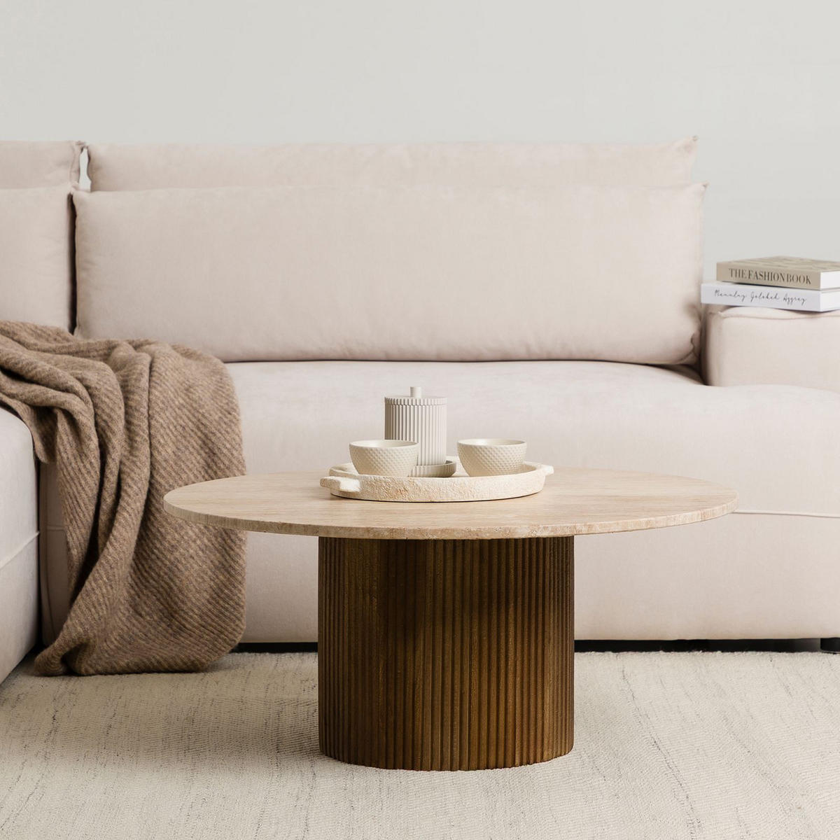 COUCHTISCH NARMADA braun - Braun, Naturmaterialien/Holz (80/80/35cm) - IDIMEX