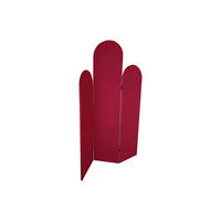 PARAVENT - 120 cmcm x 2 cmcm - Samt - Bordeaux - CARMIDA - Bordeaux, Textil (120/180/2cm) - Vente-Unique