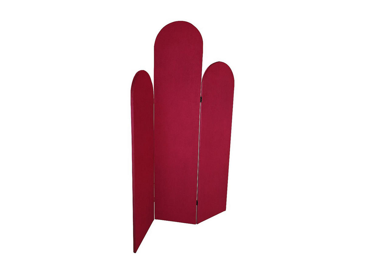 PARAVENT - 120 cmcm x 2 cmcm - Samt - Bordeaux - CARMIDA - Bordeaux, Textil (120/180/2cm) - Vente-Unique