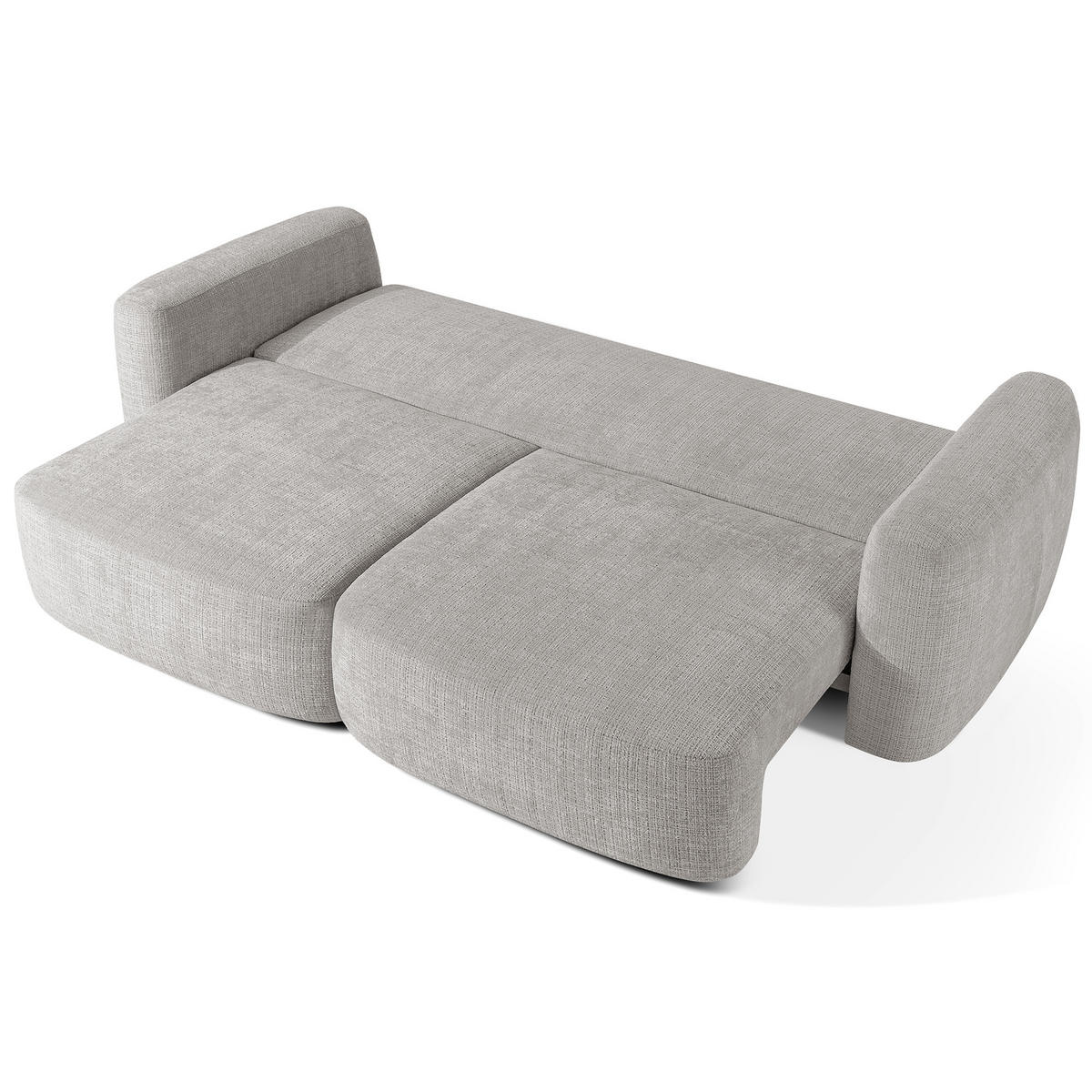 SOFA 3 ELOSA - Hellgrau, Holz/Textil (245/85/115cm) - KONSIMO®