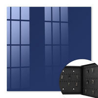 SCHLÜSSELBOX Schwarz 30x30 cm- Türöffnung nach rechts - Leuchtendes Marineblau - Dunkelblau, Metall (30/30/5cm) - TULUP