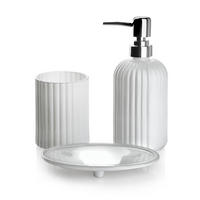 BADEZIMMERZUBEHÖR Ari Weiß 19/9/19 cm Glas - Weiß, Glas (9/19/19cm) - Mondex