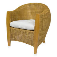 SESSEL Bari Rattansessel - Hellbraun, Holzwerkstoff (74/83/75cm) - Sedex