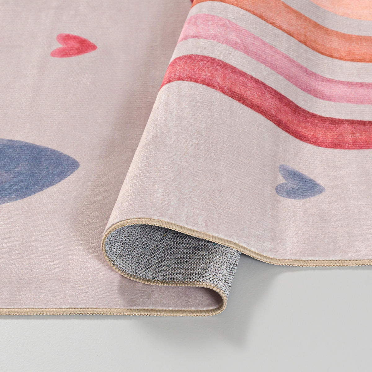 DETSKÝ KOBEREC cappuccino dúha - 120 x 170 cm - écru/krémová, textil (120/170cm) - Mazovia