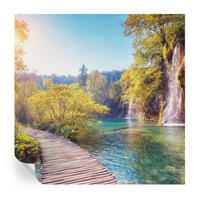 FOTOTAPETE 250x250 cm - Naturlandschaft - Grün, Textil (250/250cm) - Wallfluent