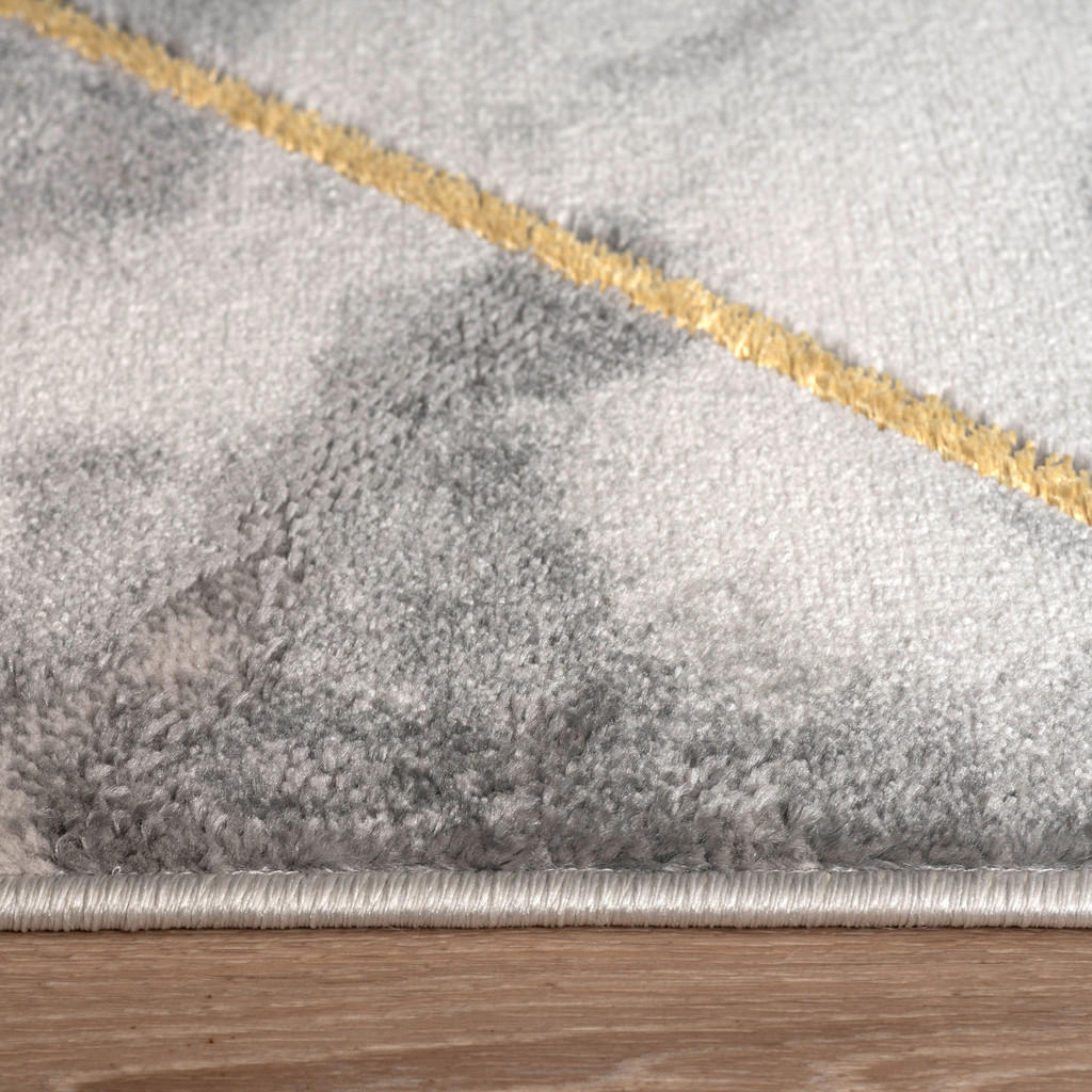 Thumbnail - Paco Home Kurzflorteppich, Gold, Textil, Rechteckig, 160x230 cm, strapazierfähig, für Fußbodenheizung geeignet, Teppiche...