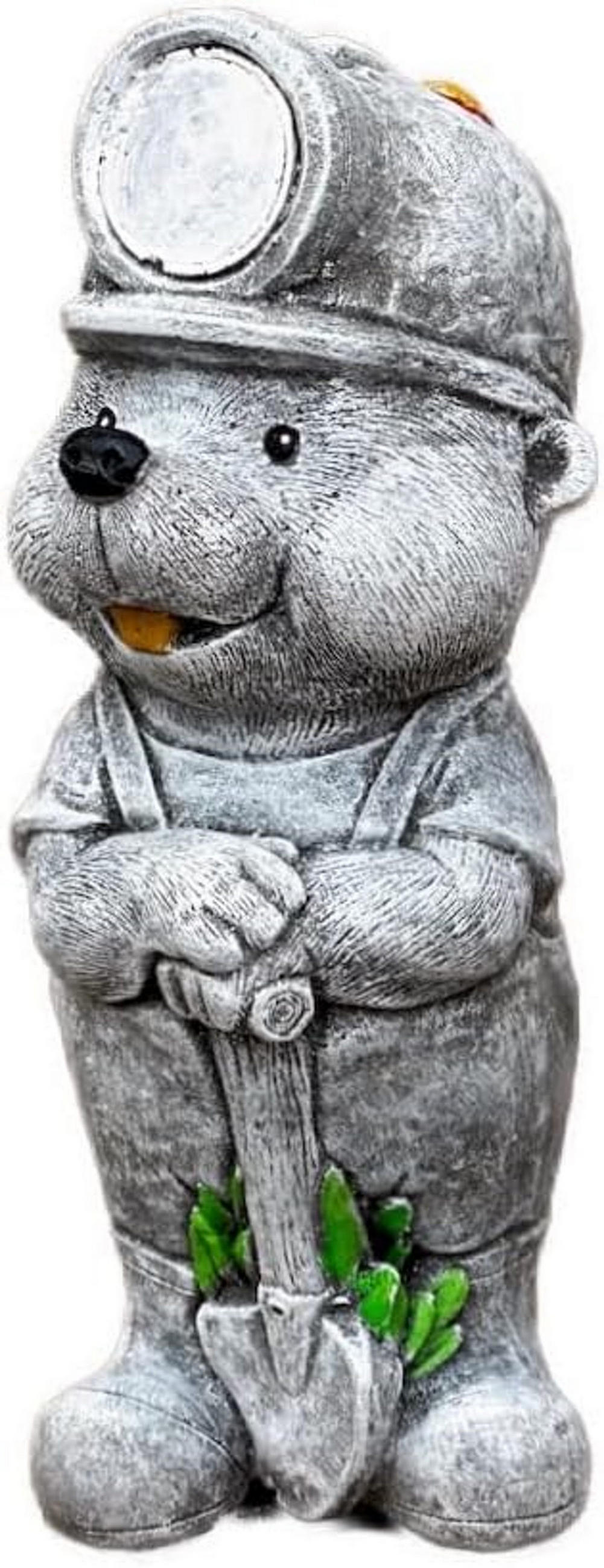 STEINFIGUR Maulwurf Grubi frostfest Steinguss - Grau, Stein (10/24/11cm) - stoneandstyle